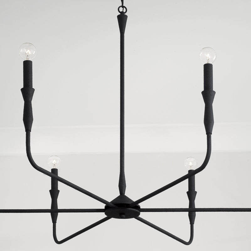 Capital Lighting 450362XK Paloma Six Light Chandelier, Textured Black Alternate Image 3.jpg
