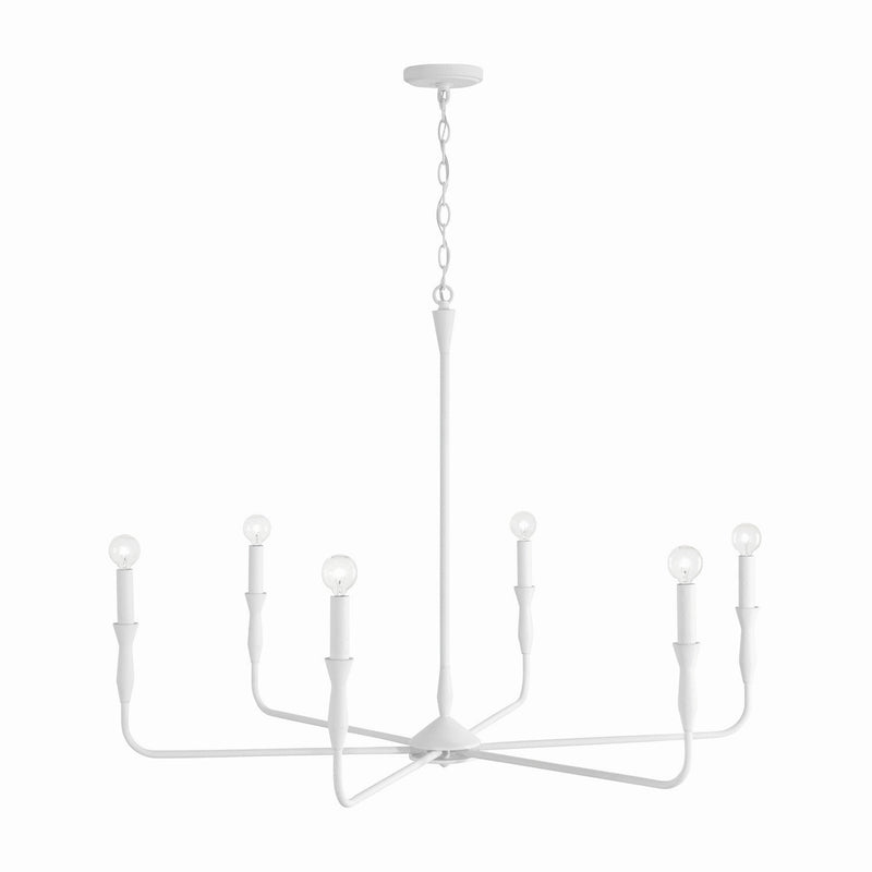 Capital Lighting 450362XW Paloma Six Light Chandelier, Textured White Alternate Image.jpg