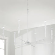 Capital Lighting 450362XW Paloma Six Light Chandelier, Textured White Alternate Image 2.jpg