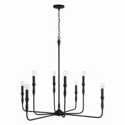 Capital Lighting 450381XK Paloma Eight Light Chandelier, Textured Black Alternate Image.jpg