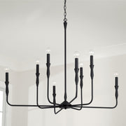 Capital Lighting 450381XK Paloma Eight Light Chandelier, Textured Black Alternate Image 2.jpg