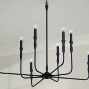 Capital Lighting 450381XK Paloma Eight Light Chandelier, Textured Black Alternate Image 3.jpg
