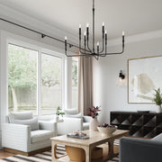 Capital Lighting 450381XK Paloma Eight Light Chandelier, Textured Black Alternate Image 4.jpg