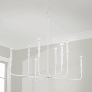 Capital Lighting 450381XW Paloma Eight Light Chandelier, Textured White Alternate Image 2.jpg