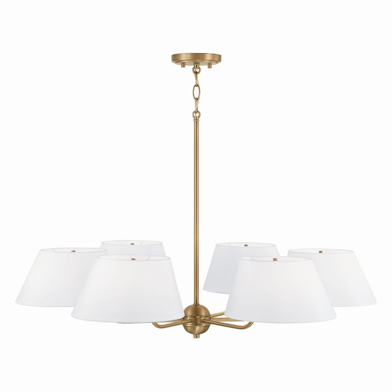 Capital Lighting 450461AD Welsley Six Light Chandelier, Aged Brass Alternate Image.jpg