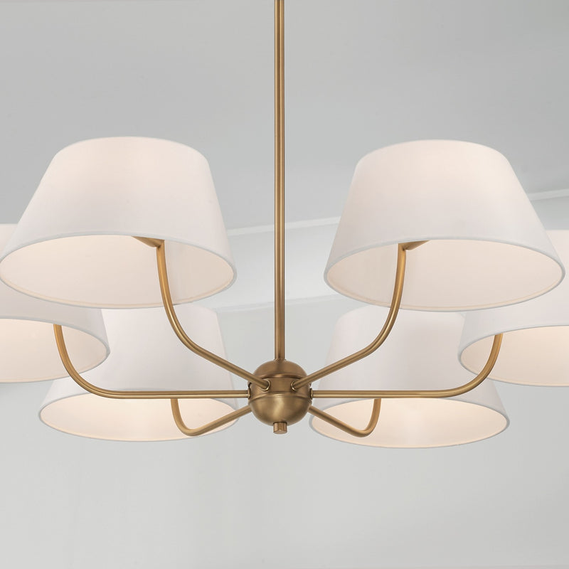 Capital Lighting 450461AD Welsley Six Light Chandelier, Aged Brass Alternate Image 3.jpg