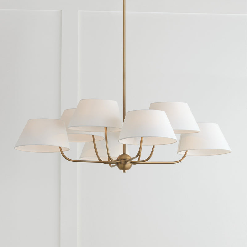 Capital Lighting 450481AD Welsley Eight Light Chandelier, Aged Brass Alternate Image 2.jpg