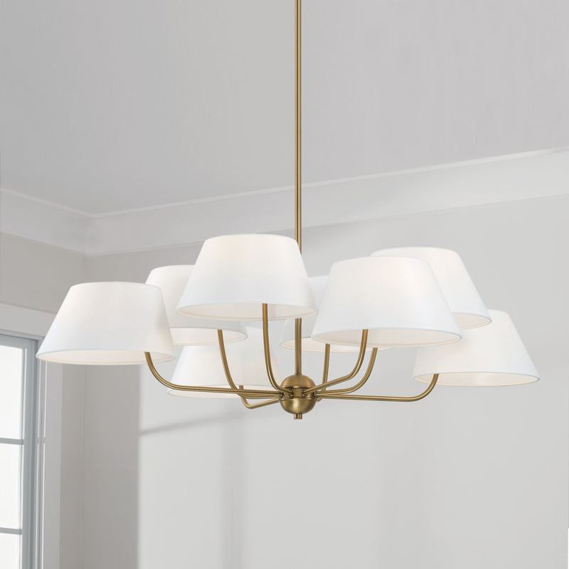 Capital Lighting 450481AD Welsley Eight Light Chandelier, Aged Brass Alternate Image 3.jpg