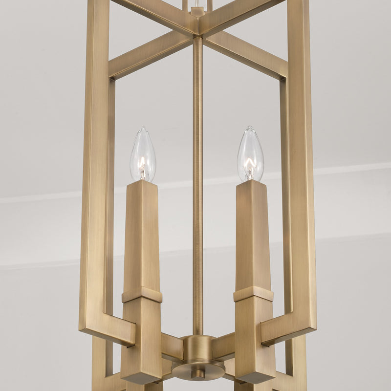 Capital Lighting 549641AD Blake Four Light Foyer Pendant, Aged Brass Alternate Image 3.jpg
