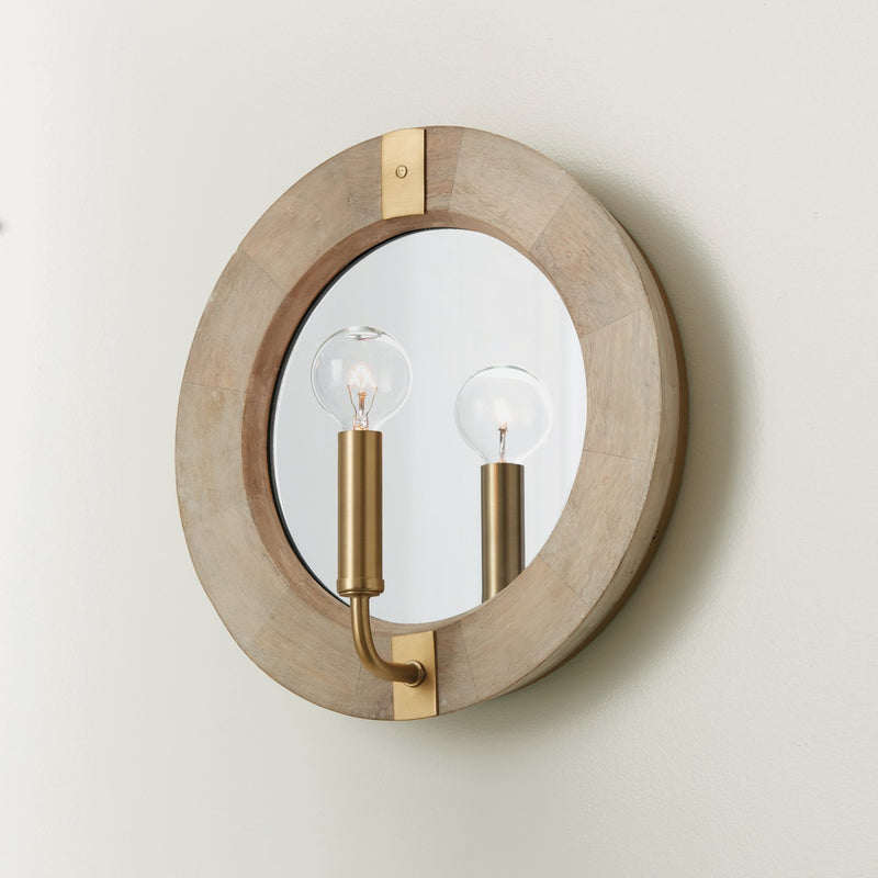 Capital Lighting 647311WS Finn One Light Wall Sconce, White Wash and Matte Brass Alternate Image 4.jpg