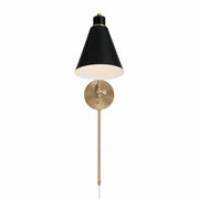 Capital Lighting 650111AB Bradley One Light Wall Sconce, Aged Brass and Black Alternate Image.jpg