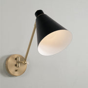 Capital Lighting 650111AB Bradley One Light Wall Sconce, Aged Brass and Black Alternate Image.jpg