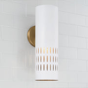 Capital Lighting 650211AW Dash One Light Wall Sconce, Aged Brass and White Alternate Image 3.jpg