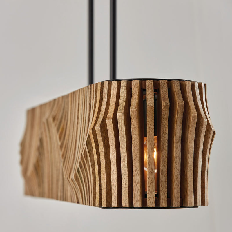 Capital Lighting 844661WK Archer Six Light Island Pendant, Light Wood and Matte Black Alternate Image 3.jpg