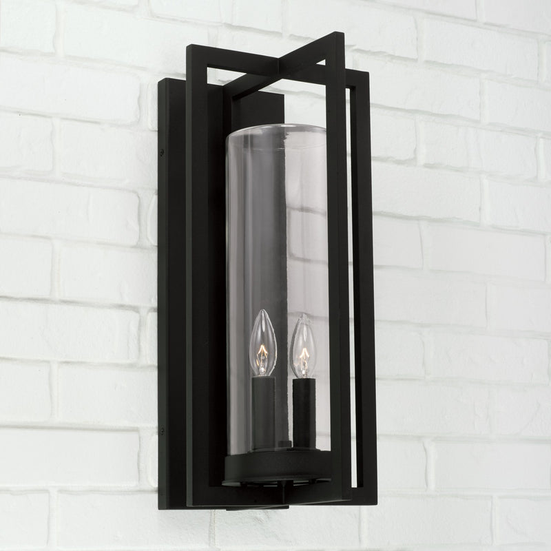 Capital Lighting 948221BK Kent Two Light Outdoor Wall Lantern, Black Alternate Image 3.jpg