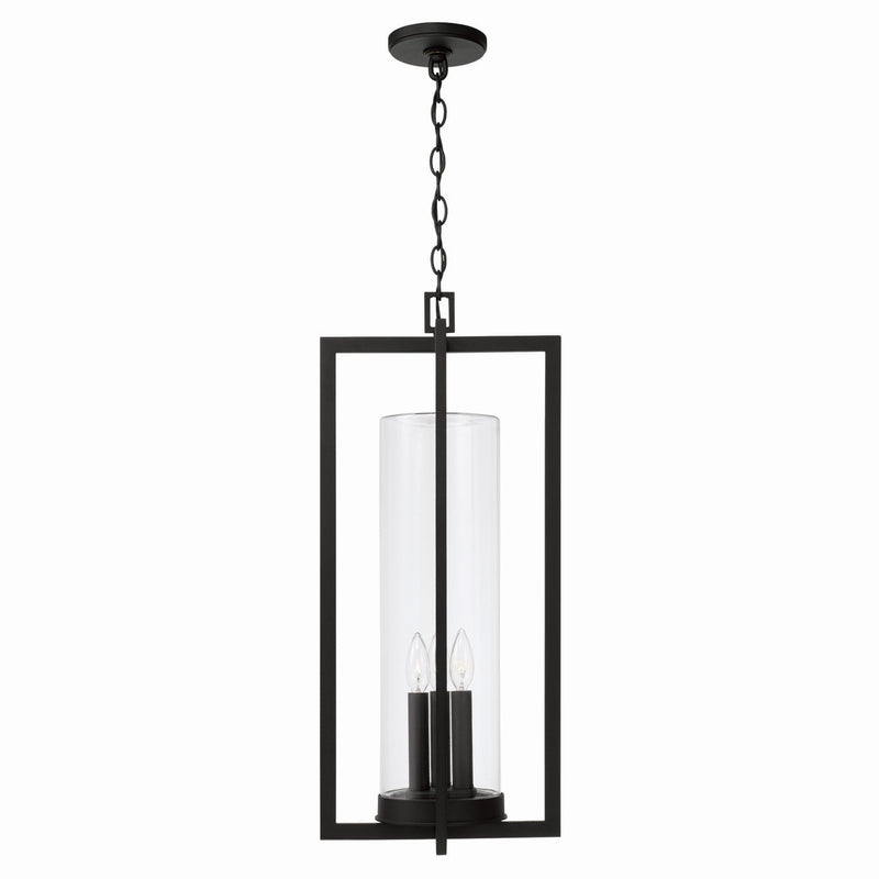 Capital Lighting 948232BK Kent Three Light Outdoor Hanging Lantern, Black Alternate Image.jpg