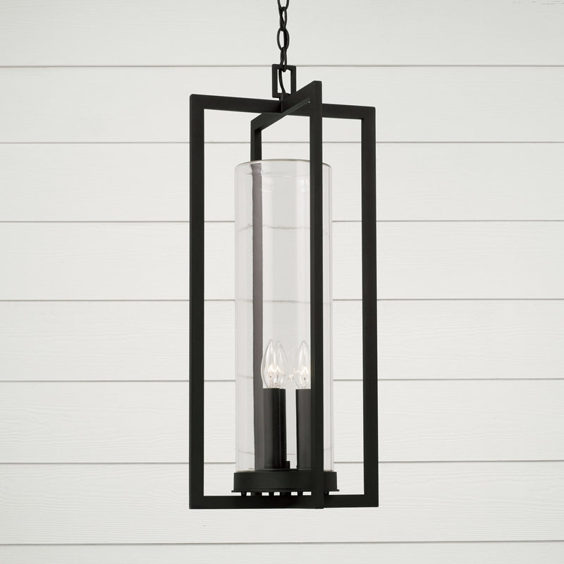 Capital Lighting 948232BK Kent Three Light Outdoor Hanging Lantern, Black Alternate Image 3.jpg