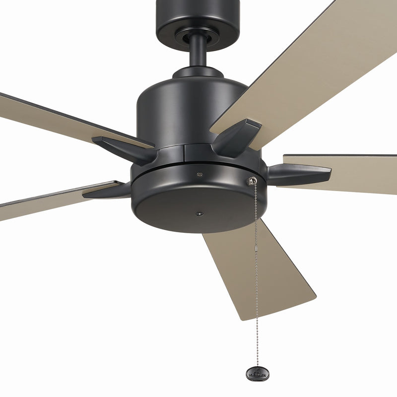 Kichler 330242SBK 52"Ceiling Fan, Satin Black (4)