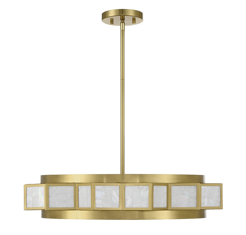 Savoy House 1-3167-4-322 Four Light Chandelier, Warm Brass (2)