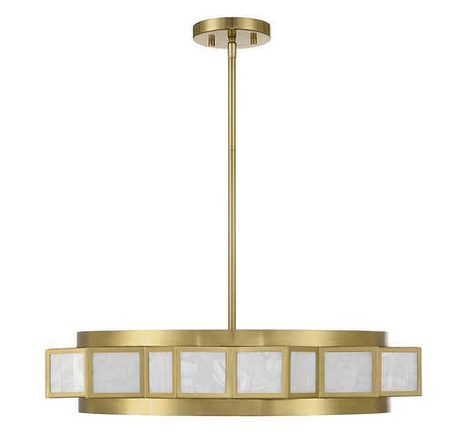 Savoy House 1-3167-4-322 Four Light Chandelier, Warm Brass (2)