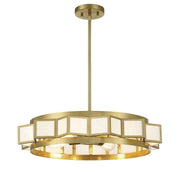 Savoy House 1-3167-4-322 Four Light Chandelier, Warm Brass (3)
