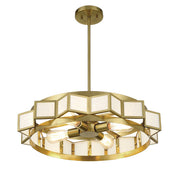 Savoy House 1-3167-4-322 Four Light Chandelier, Warm Brass (4)