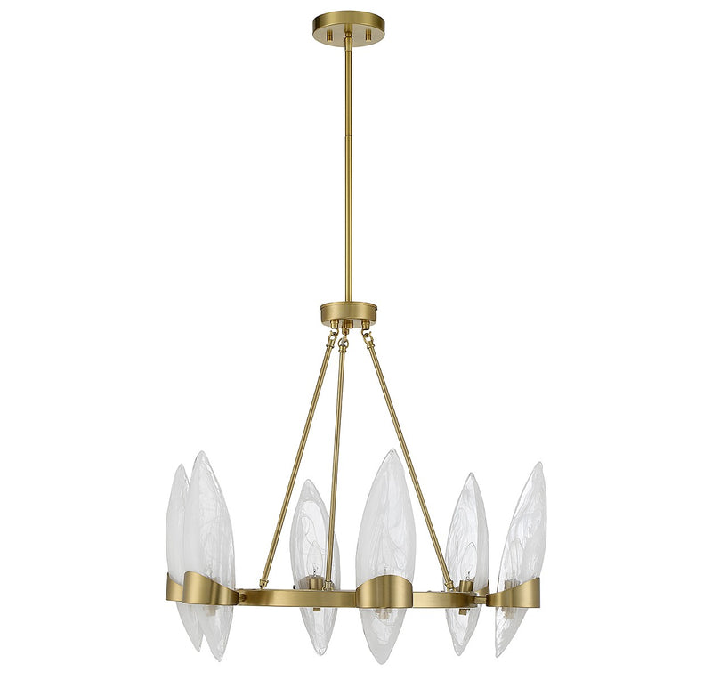 Savoy House 1-5500-6-322 Six Light Chandelier, Warm Brass (2)