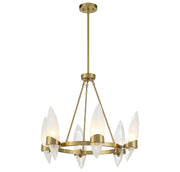 Savoy House 1-5500-6-322 Six Light Chandelier, Warm Brass (3)