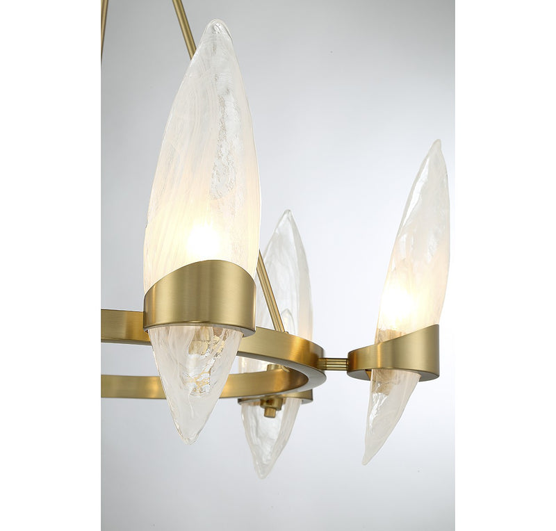 Savoy House 1-5500-6-322 Six Light Chandelier, Warm Brass (6)