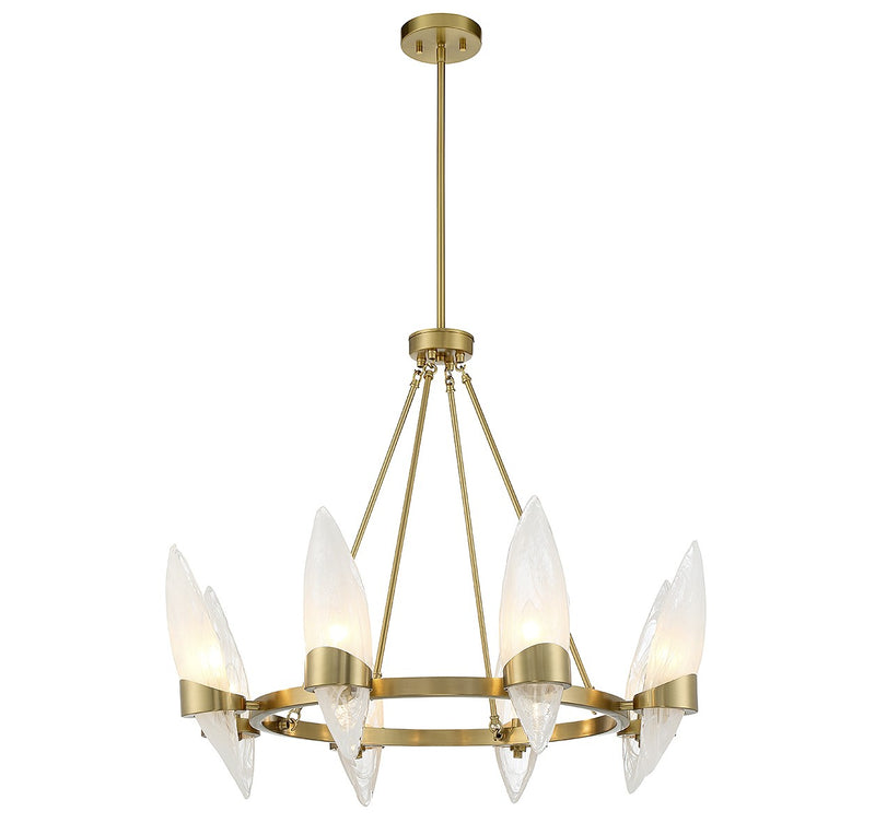 Savoy House 1-5502-8-322 Eight Light Chandelier, Warm Brass (3)