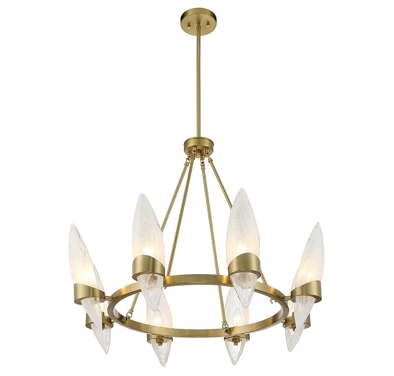 Savoy House 1-5502-8-322 Eight Light Chandelier, Warm Brass (4)