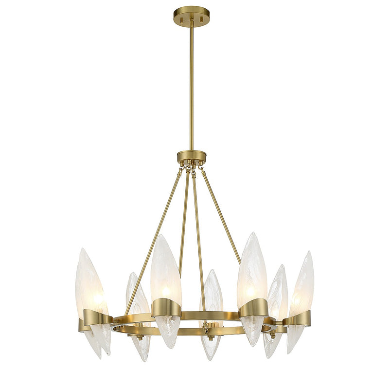 Savoy House 1-5502-8-322 Eight Light Chandelier, Warm Brass (5)