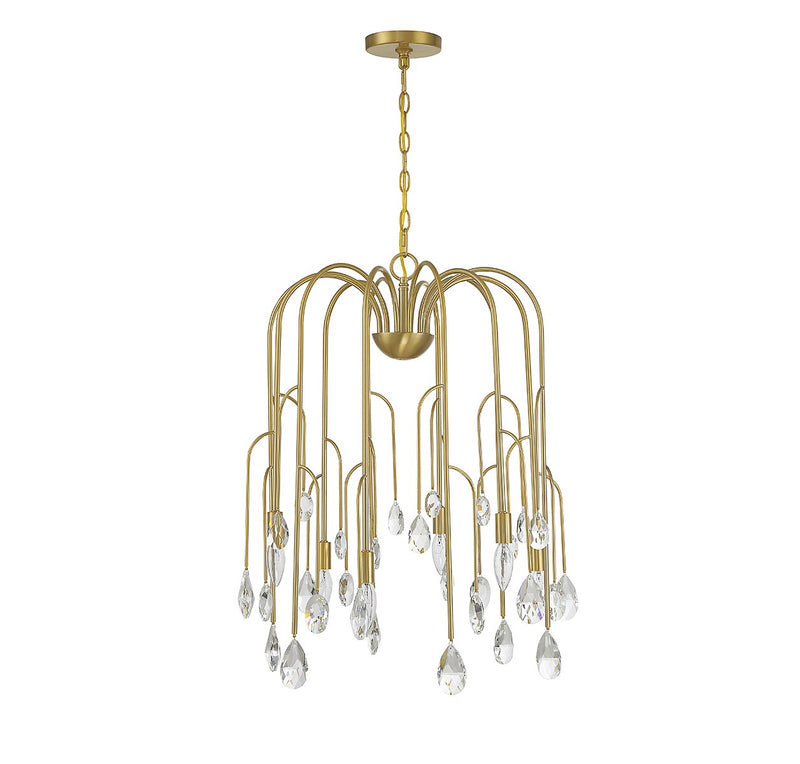 Savoy House 1-6686-6-127 Six Light Chandelier, Noble Brass (2)