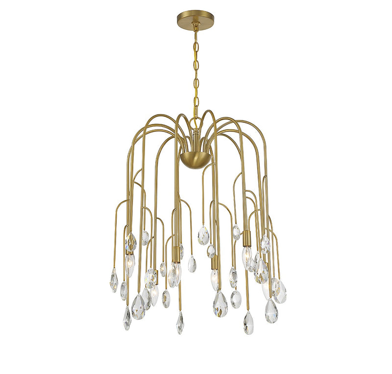 Savoy House 1-6686-6-127 Six Light Chandelier, Noble Brass (3)