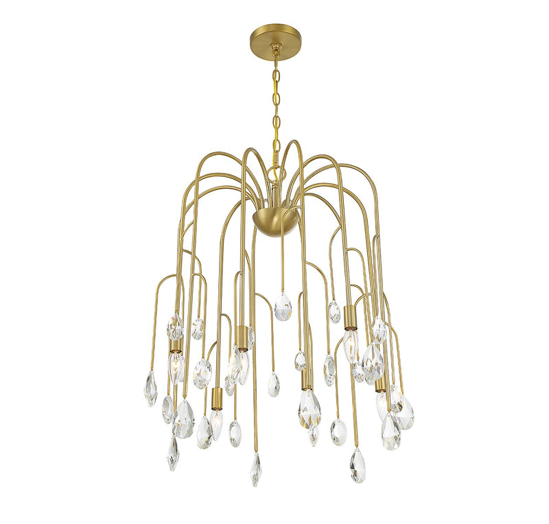 Savoy House 1-6686-6-127 Six Light Chandelier, Noble Brass (4)