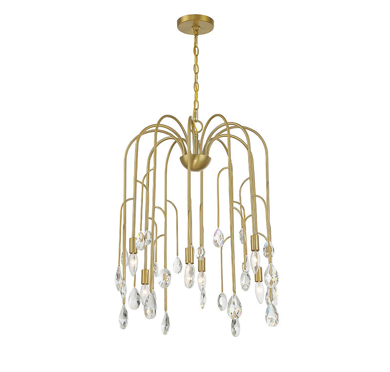 Savoy House 1-6686-6-127 Six Light Chandelier, Noble Brass (5)