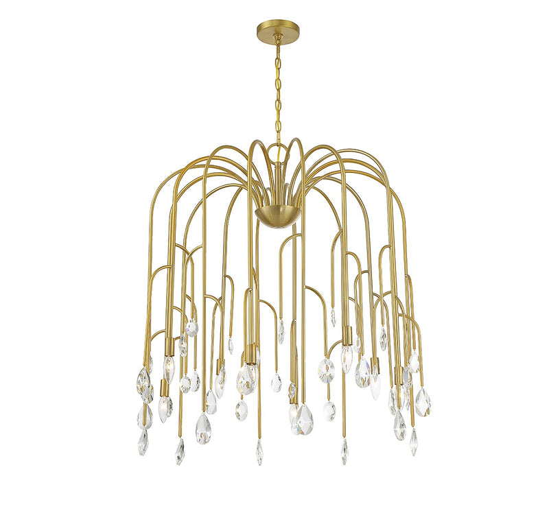 Savoy House 1-6688-8-127 Eight Light Chandelier, Noble Brass (3)