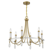 Savoy House 1-7716-6-195 Six Light Chandelier, Warm Brass/Chrome (5)