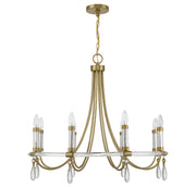 Savoy House 1-7718-8-195 Eight Light Chandelier, Warm Brass/Chrome (2)