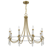 Savoy House 1-7718-8-195 Eight Light Chandelier, Warm Brass/Chrome (3)