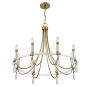 Savoy House 1-7718-8-195 Eight Light Chandelier, Warm Brass/Chrome (4)