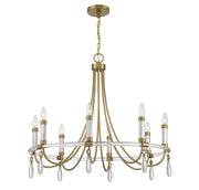 Savoy House 1-7718-8-195 Eight Light Chandelier, Warm Brass/Chrome (5)