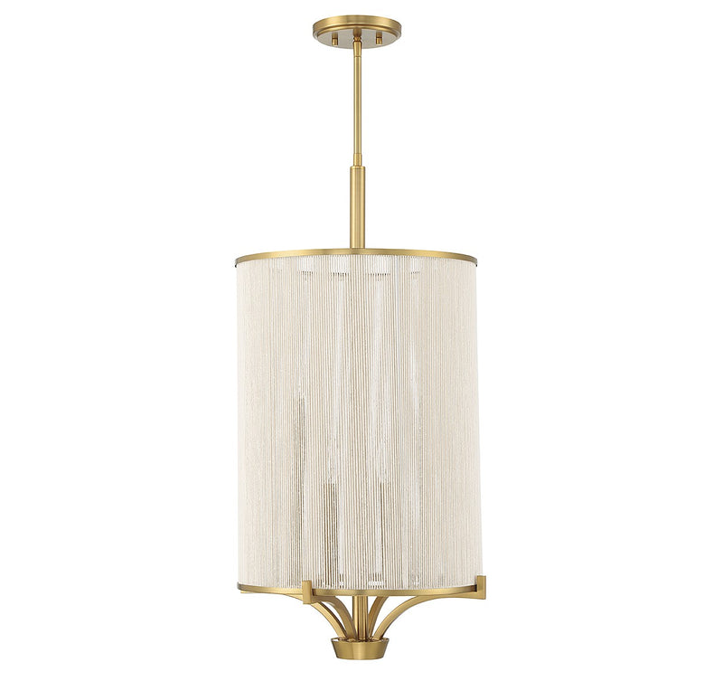 Savoy House 1-7750-4-322 Four Light Chandelier, Warm Brass (2)