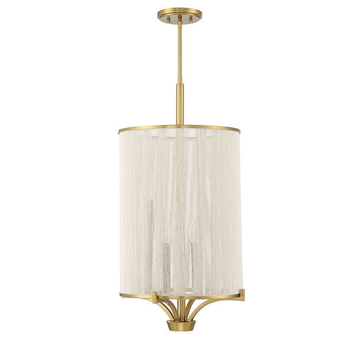 Savoy House 1-7750-4-322 Four Light Chandelier, Warm Brass (2)