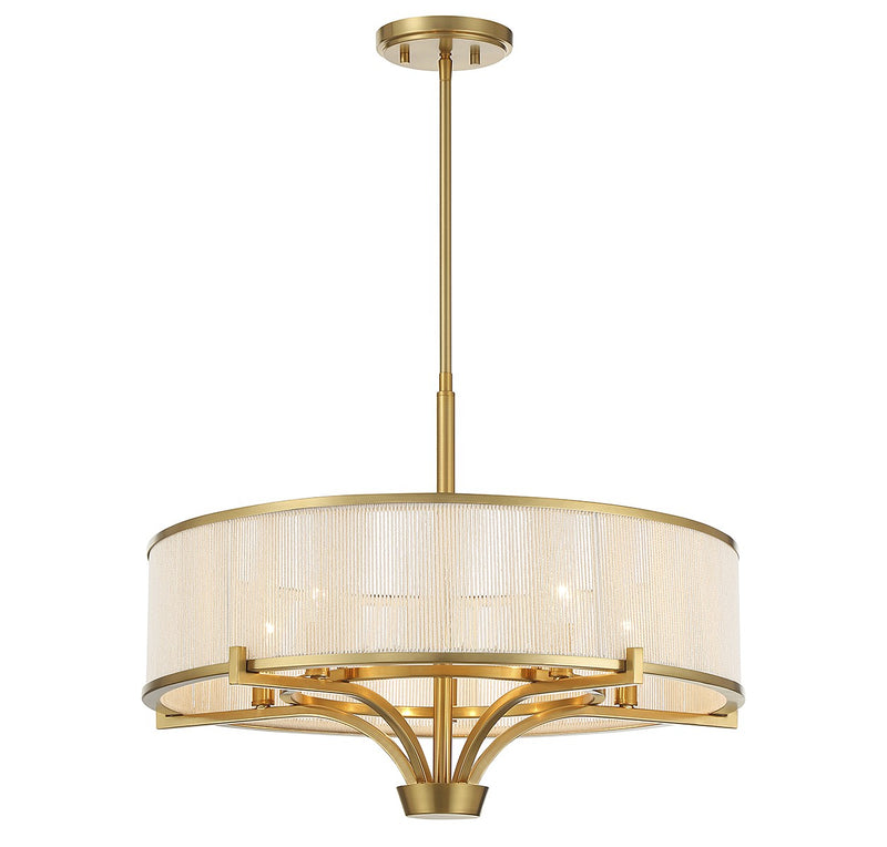 Savoy House 1-7751-5-322 Five Light Chandelier, Warm Brass (3)