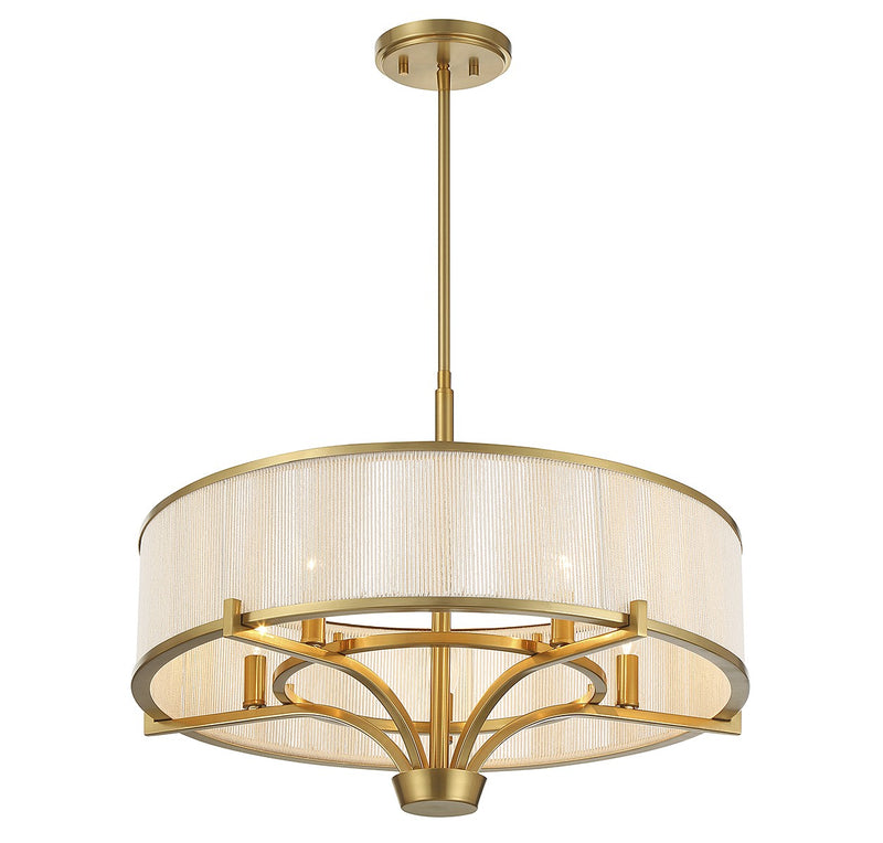 Savoy House 1-7751-5-322 Five Light Chandelier, Warm Brass (4)