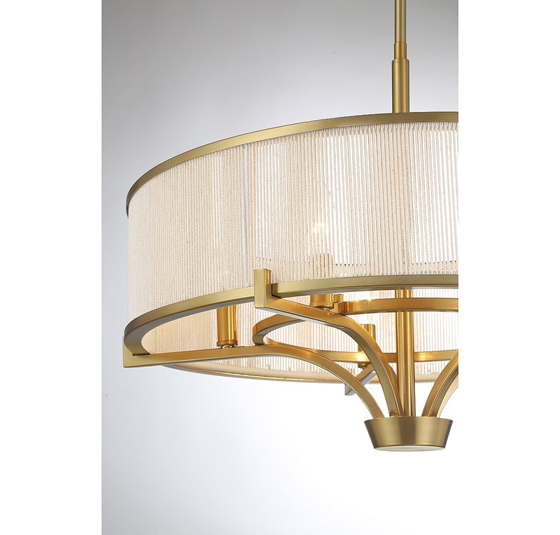 Savoy House 1-7751-5-322 Five Light Chandelier, Warm Brass (6)