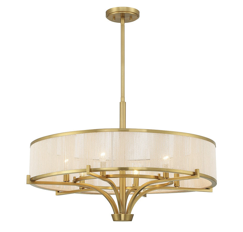 Savoy House 1-7752-6-322 Six Light Chandelier, Warm Brass (5)