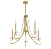 Savoy House 1-8803-5-322 Five Light Chandelier, Warm Brass (4)