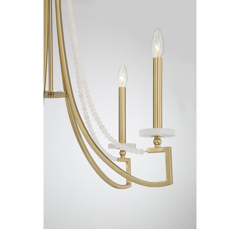 Savoy House 1-8803-5-322 Five Light Chandelier, Warm Brass (6)